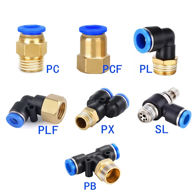Compression Fitting Brass - Connecteur rapide pneumatique PCF PC PL