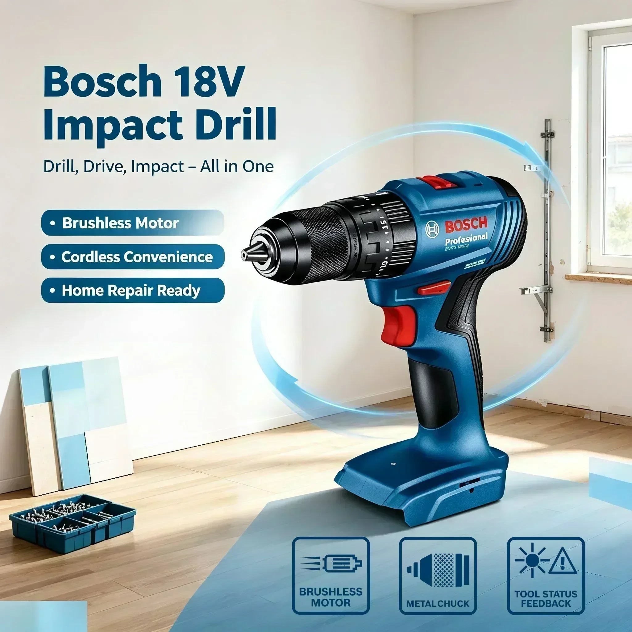 Perceuse à percussion sans fil - Bosch Drill Gsb 18V avis et prix