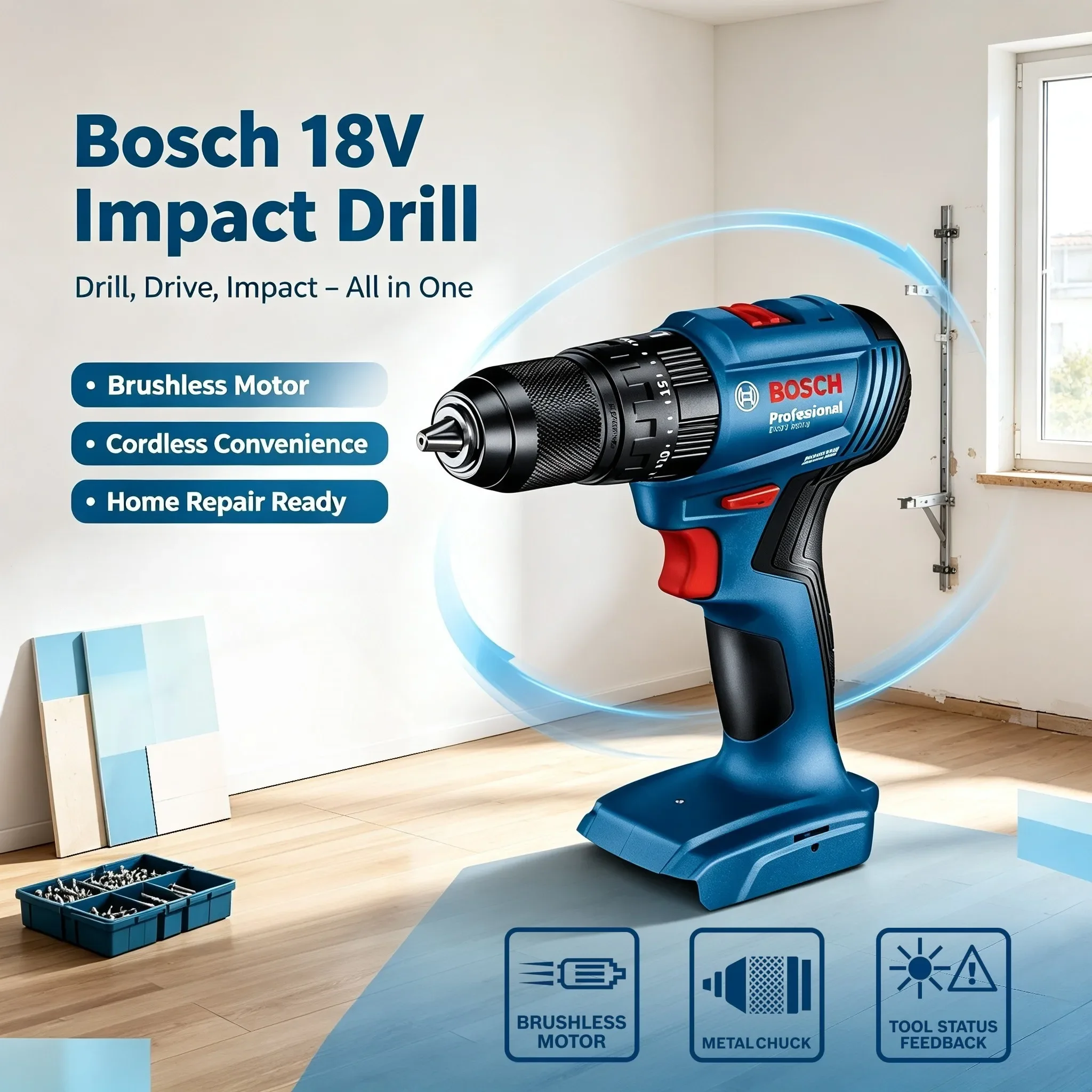 Perceuse à percussion sans fil - Bosch Drill Gsb 18V avis et prix