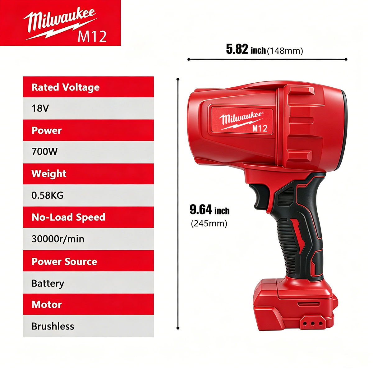 Souffleur sans fil Milwaukee M - Milwaukee Drill M12 Fuel avis et prix
