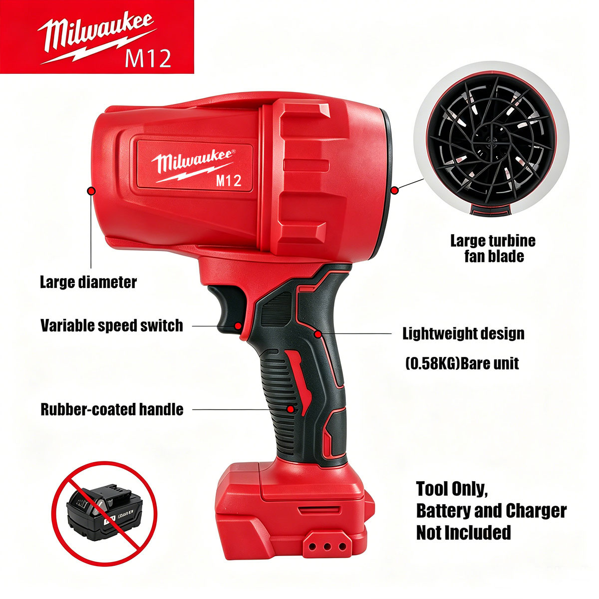 Souffleur sans fil Milwaukee M - Milwaukee Drill M12 Fuel avis et prix